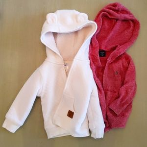 Baby Gap Red Jacket & Carter's White Coat Bundle